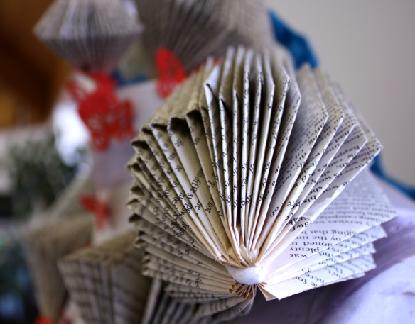 Close up paper folding